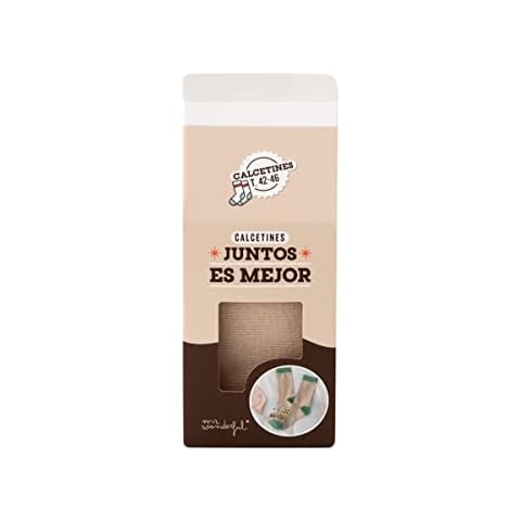 Calcetines T 42-46 galleta y vaso de leche - Juntos es mejor de Mr.Wonderful Cover