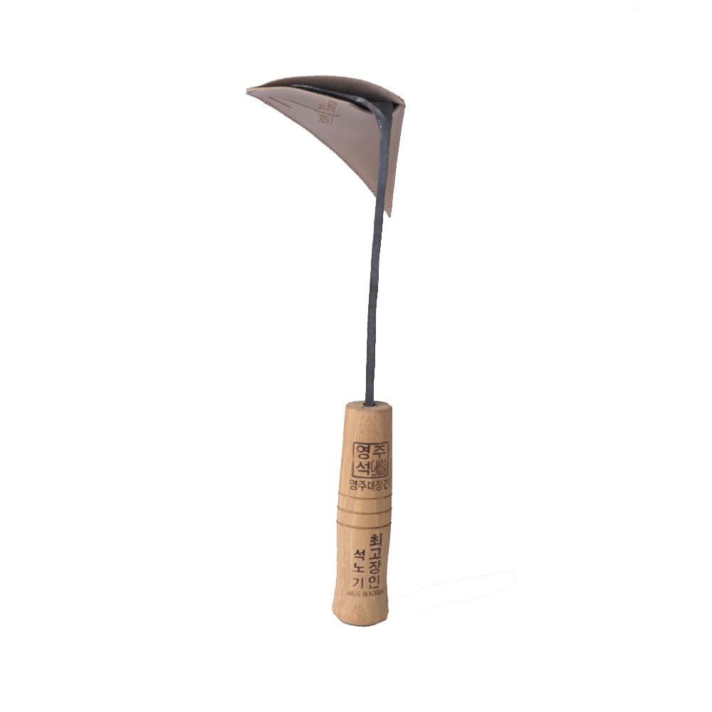 HandPlowHoe Gardentool with Safety Cover for Easy Gardening, Weeding and Farming Made by Korean Master Blacksmith (Small)