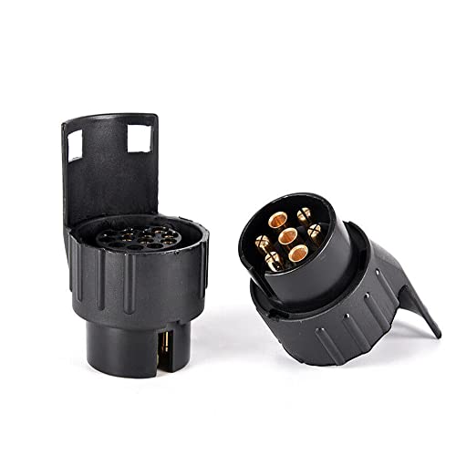 VOANZO 2PCS 7 a 13 Adattatore Spina Rimorchio 13 Pin a 7 Pin Spina Gancio Auto Connettore per Camion Rimorchio Caravan Camper Barca