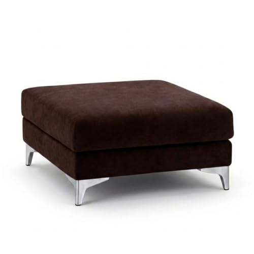 Image of Romeo Rich 4 Seater L Shape Sofa Set with Movable Ottomans | Flexible Layout | Velvet Suede Fabric | Golden Aesthetic Legs |Modern Sofa for Living Room (Dark Brown)