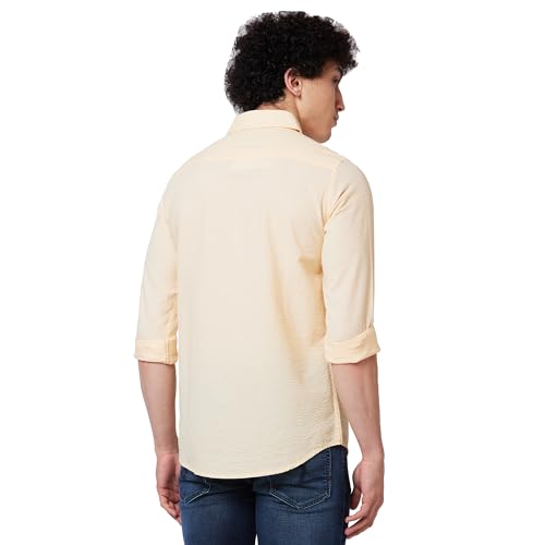 Image of Spykar Men's Regular Fit N /A Full Sleeve Solid Casual Shirts