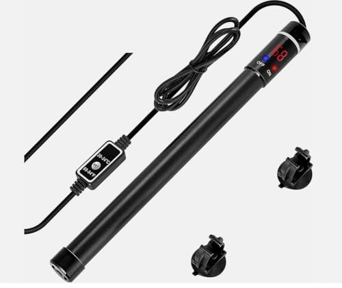 MARINE COLOR Riscaldamento acquario sommergibile 200 W 300 W 500 W Termosubacqueo in titanio automatico antideflagrante anti-scottatura temperatura regolabile LED per acqua dolce e acqua di mare (300
