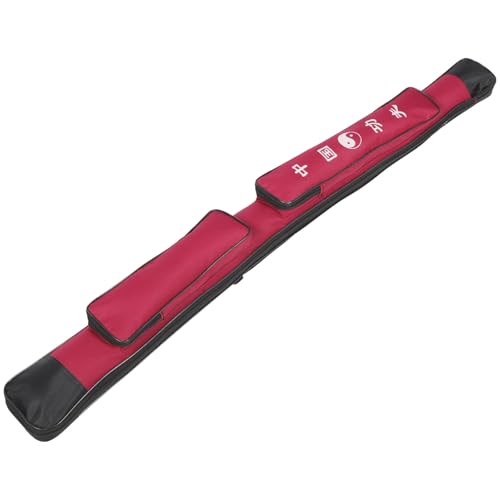 Étui de Rangement Étanche pour Sabre de Taiji Housoutil en Toile Épaisse Rouge pour Arts Martiaux