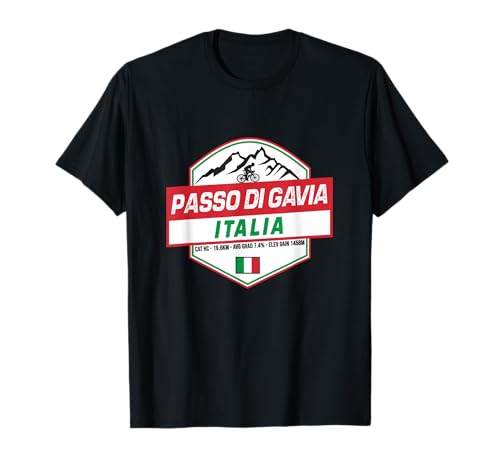 Ricordo di vacanza in bicicletta del Passo di Gavia da ricordare completando questa leggendaria salita nella Regione Lombardia nelle Alpi italiane. Una fantastica maglietta da una vacanza in bicicletta in Italia, ottimo regalo per uomini, donne, bambini, ragazzi e ragazze.