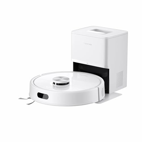 NEW LAUNCHRoborock Q7 TF+ Robot Vacuum Cleaner 10000 Pa Strong Suction Self-Emptying Dust Perfect for Hard Floors Carpets and Pet Hair White (Black)