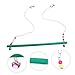 POPETPOP 1pc Creative Parrot Swing Toy Ladder Design Chewing Rack for Birds and Beads for Home Office and Pet Shops