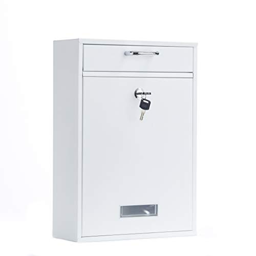 Wall Mounted Locking Vertical Dropbox Mailbox - Safe And Secure (Large) | Made With Galvanized Steel #TOP1