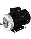 Electric Motor, 1.5HP Air Compressor Motor, Single Phase Motor 1750RPM 56C 115/230V 5/8' Shaft Diameter CW/CCW TEFC IP55 60HZ