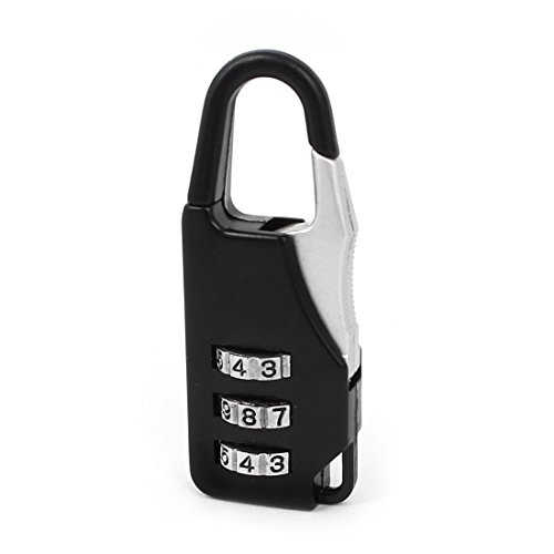 Image of Aexit Home Furniture Padlocks & Hasps Drawer Box Black Metal 3 Digits Combination Security Lock Combination Padlocks Password Padlock