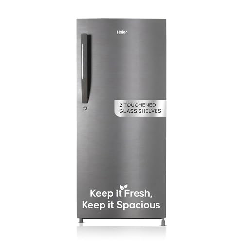 Haier 190L 5 Star Direct Cool Single Door Refrigerator | 3 Toughened Glass Shelves | Fast Ice Making...