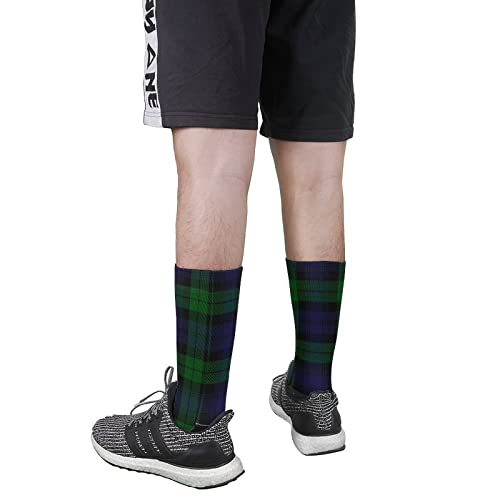 Black Watch Plaid Men's Winter Socks Warm Calf Stocking for Cold Weather Outdoor Recreation4