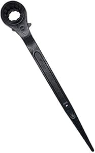 DAKCOS 2 Pack Ratchet Podger Spanner Scaffold Spanner Steel Erect Wrench 19mm X 21mm (Black