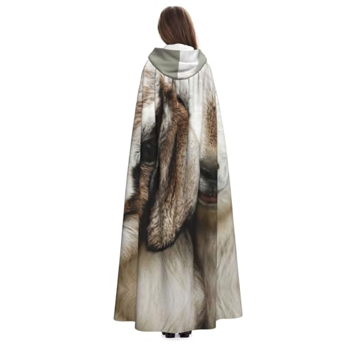 Cape à capuche imprimé chèvre EdWal costume durable sorcière - 4