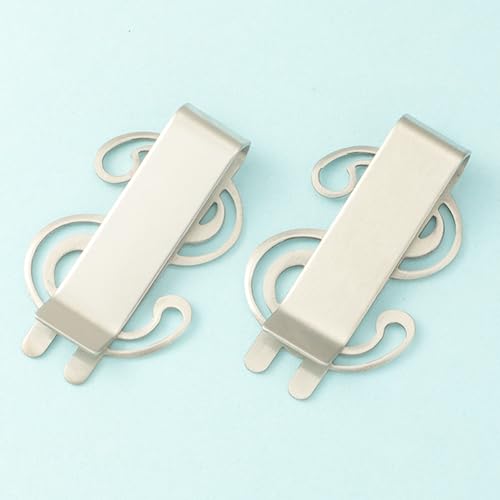 5 Pcs Creative Metal Money Clip,Stainless Steel Dollar Sign Money Clips Credit Card Holder Wallet3
