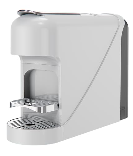 Macchina da Caffè Espresso 19 Bar 1400W Compatibile Capsule Nespresso – Serbatoio 900ml, Riscaldamento 40s, Acciaio Inox, Espresso e Lungo, Spegnimento Automatico (Crema)