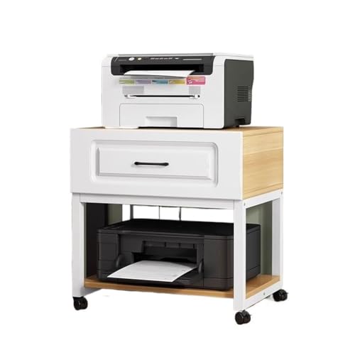 Supporto per stampante regolabile per casa ufficio scrivania ripiano per con inferiore rimovibile porta fotocopiatrice design salvaspazio C-55 cm x 40 cm x 0,50 mt.