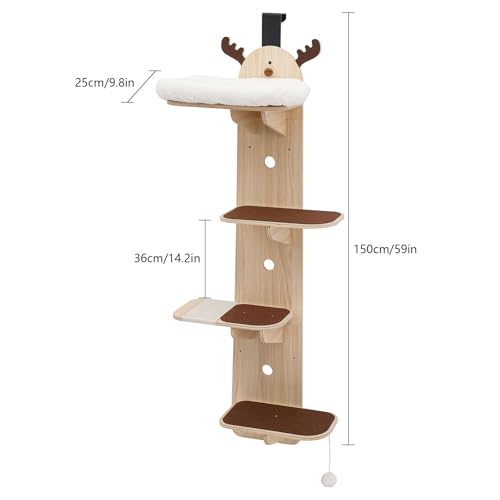 Árbol para Gatos 4 Niveles para Puerta Interior miniatura 5