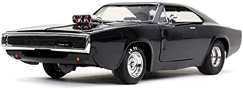 Dom's 1970 Dodge Charger, Black - Jada Toys 31942 - 1/24 Scale Diecast Model Toy Car