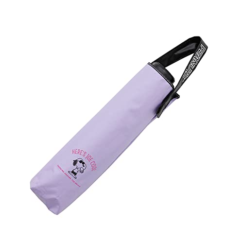 小川(Ogawa) 日傘 折りたたみ傘 レディース 遮熱 遮光 UVカット 99%以上 50cm 6本骨 手開き ピーナッツ パープルA はっ水 裏面ポリウレタンコーティング ワンポイントキャラクターロゴ 56163