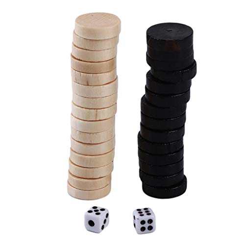 WEILYDF Pièces D'échecs Simple Premium en Bois Noir Et Blanc Pièces D'échecs pour Dames Dames Créatif Simple Cadeaux pour Lecteur