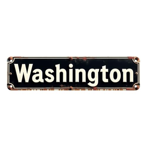 Decorative Tin Signs 16 * 4 Inches Vintage Washington Street