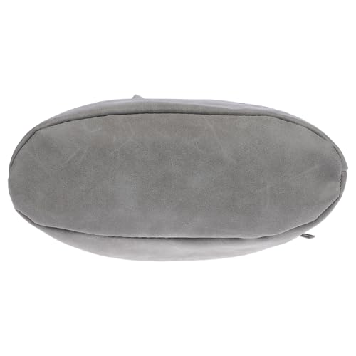 Christian Wippermann Damen Tasche Schultertasche Umhängetasche Crossover Bag Leder Optik Handtasche Grau