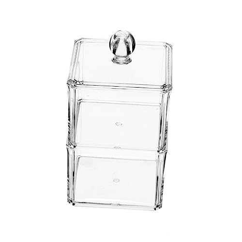 OFFSCH Double Layer Acrylic Tea Bag Storage Food Storage Box Transparent Tea Bag Organizer Crisper Kitchen Container with Lid