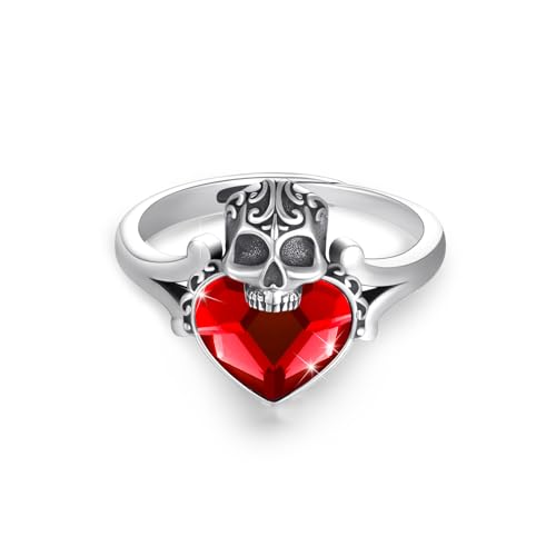 Bague tête de mort en argent 925 le cadeau gothique parfait pour noël