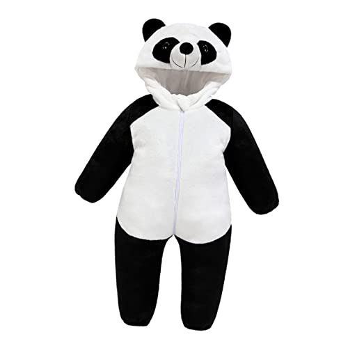 Beaupretty 1Pieza Mono de Franela Panda de Cálida y Recién Nacidos y Cumpleaños