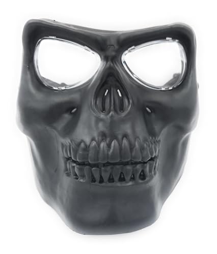 TRIMEX Mask Skull Full Face Mask Scary Halloween Party Skeleton Cosplay Costume- Black