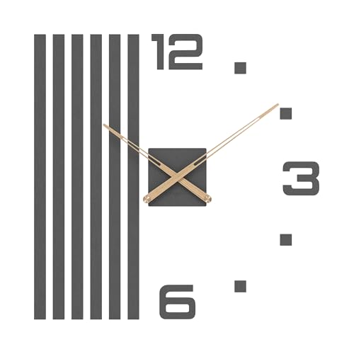 Cander Berlin MNU 2660 P XXL Wanduhr lautlos 60 cm MDF Wohnzimmer analog...