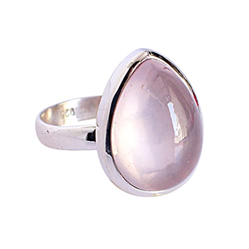 Quartz rose en argent sterling 925 poire le cadeau idéal pour femme