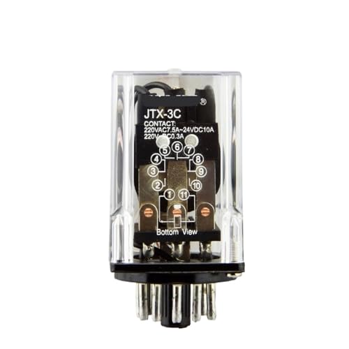 Relais intermédiaire JTX-3C 10A DC24V ou AC220V pour circuit