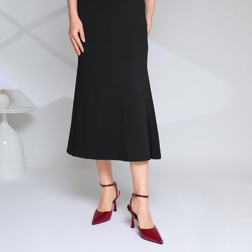 Image of Susanny Heels for Women Stiletto Closed Pointed Toe Backless Dress Shoes High Heels Sexy Kitten Pumps Wedding Guest Party Dance Prom Dressy Comfort Shoes
