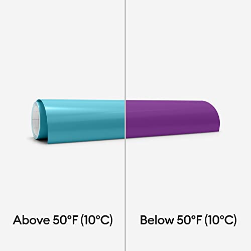 Image of Cricut Cold-Activated, Colour-Changing Vinyl glossy finish (30.5 cm x 61 cm) - Permanent, Turquoise - Purple
