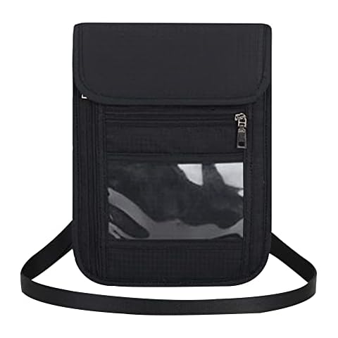 MoreChioce Monedero de Viaje para el Cuello con Bloqueo RFID Cover