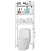 FOREHILL Scaffale Sopra Toilette in Bambù,Mobile da Bagno,Scaffali da bagno con 3 Ripiani,sopra la mensola della Lavatrice,Scaffali salvaspazio per Bagno Lavanderia 63.5x26x163cm