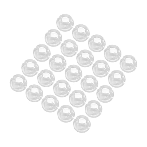 PHENOFICE Topes Persianas Blanco de Pom para Cortinas Ajuste de Longitud y Fijación Segura, Pack de 25 Piezas para Cadena de Cuentas de 4.5mm en Estores Enrollables