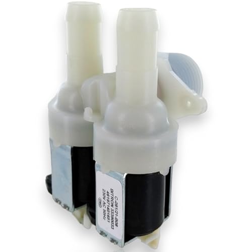 DL- pro Magnetventil für Whirlpool Bauknecht 481227128558 Ventil Wasserventil Einlaufventil 2-fach 90° 14,0mm für Waschmaschine