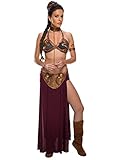 Rubies Costume Secret Wishes Women's Sexy Princess Leia Slave, Brown, S (4/6)