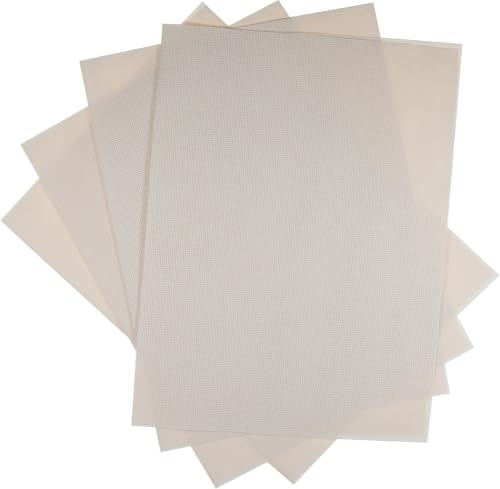 Image of KCS 4 /6 pc of 12 inch x 18 inch(30cmx45cm) 18CT Counted Cotton Aida Cloth Cross Stitch Fabric (4 pc, Ecru)