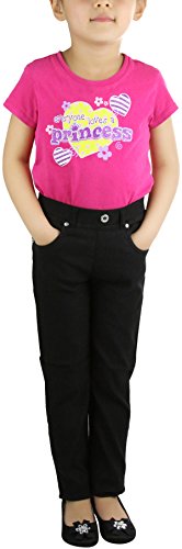 Image of ToBeInStyle Girl's Denim Easy Styling Classic Timeless Everyday Jeans Zip-Up Closure