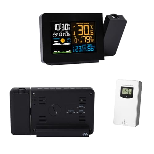 KIXZSAZ 多機能多用途デジタル投影目覚まし時計さまざまなニーズに対応ディスプレイ複数の情報ディスプレイ