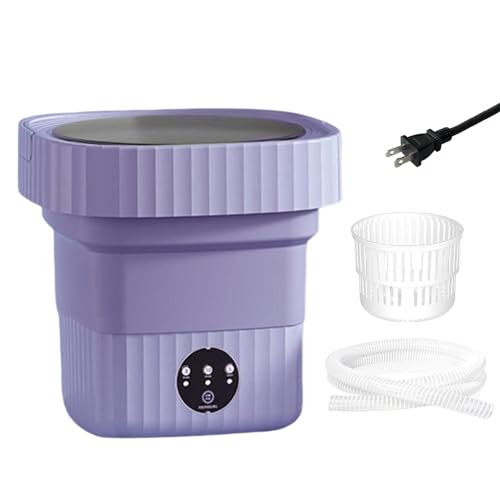 6l Portable Washing Machine, Large Capacity Washer Machine, Foldable Design Energy-Saving Washer Laundry Machine for Underwear Baby Clothes Green 6L