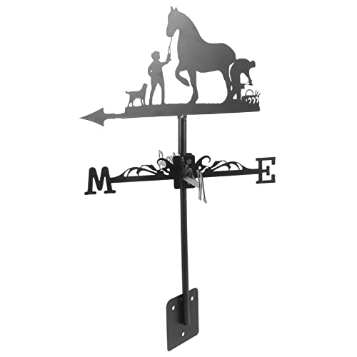 FONDOTIN Robuste dekorative Wetterfahne aus Metall für den Hof...