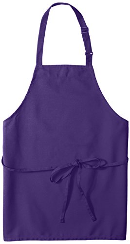 Uncommon Threads womens Adjustable No Pocket Restaurant Bib Apron, Purple, One Size US