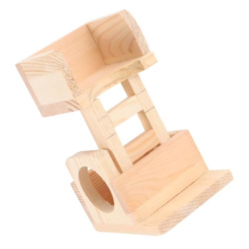 VICASKY うさぎ用採餌マット ハムスターの多部屋の隠れ家 ネズミの餌 オウムの採餌おもちゃ チンチラの車輪 ペットのネズミ用のネズミのおもちゃ 小動物の家 爬虫類橋 木製