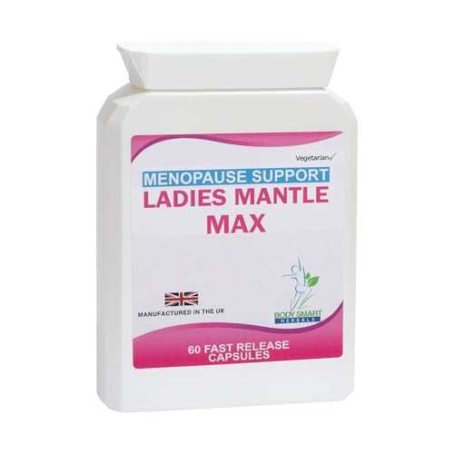 Ladies Mantle Max Menopause Support Supplement, 60 Capsules Red Clover Wild Yam Agnus Castus Lady's