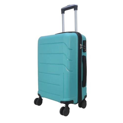 Image of Trolley Bag Small Size, 56 cms Hard Side Travel Bag for Women, 8 Wheel Luggage Suitcase for Travelling, Cabin-Friendly, Scratch Resistant, Small Trolley Suitcase (Small, Sky Blue)