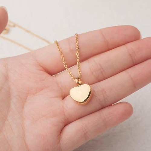 Cremation Jewelry Small Heart Urn Necklace Ashes for Women Men Keepsake Pendant Memorial Human Ash Holder2